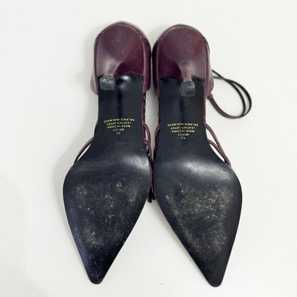 Carlos Santana Purple Pointy Strappy Pumps Stiletto Heels, Size 6.5 - Picture 6 of 6